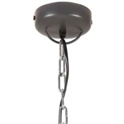 Budget 🛒 Lampe Suspendue Industrielle Gris Fer Et Bois Solide 26 Cm E27 VidaXL 👍 -Suspension Soldes 33109447 5