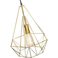 Le moins cher 🛒 QAZQA Carcass - Suspension Moderne - 1 Lumière - Ø 35 Cm - Doré/Laiton - Design,Moderne - Éclairage Intérieur - Salon I Chambre I Cuisine I Salle à Manger - Doré/Laiton ⭐ -Suspension Soldes 33541750 5