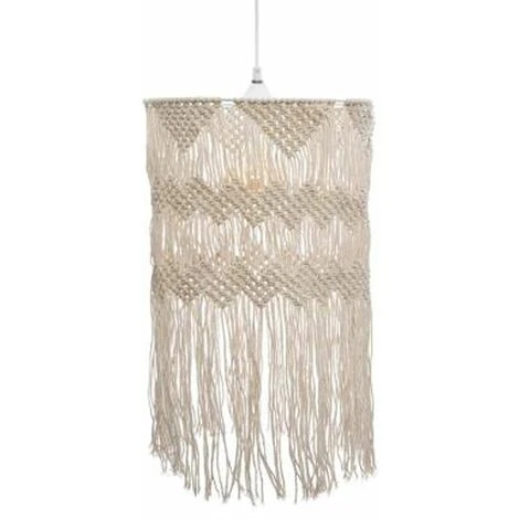 Bon marché 🔔 ATMOSPHERA, CRATEUR D'INTRIEUR Lampe Suspension Macramé "Ritual" 48cm Naturel ✔️ 1 Bon marché 🔔 ATMOSPHERA, CRATEUR D'INTRIEUR Lampe Suspension Macramé "Ritual" 48cm Naturel ✔️