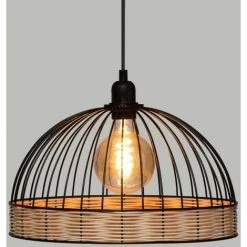 De gros ✔️ ATMOSPHERA, CRŽATEUR D'INTŽRIEUR Lampe Suspension Rotin & Métal "Suwa" 35cm Noir 🤩 -Suspension Soldes 33673782 3