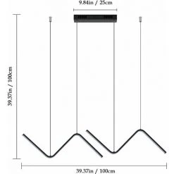 Coupon ✔️ GOECO LED Lustre Moderne Lampe Pour Salon Chambre Salle À Manger Cuisine Lumière Décor À La Maison Minimaliste Suspension Luminaire ❤️ -Suspension Soldes 34199125 5