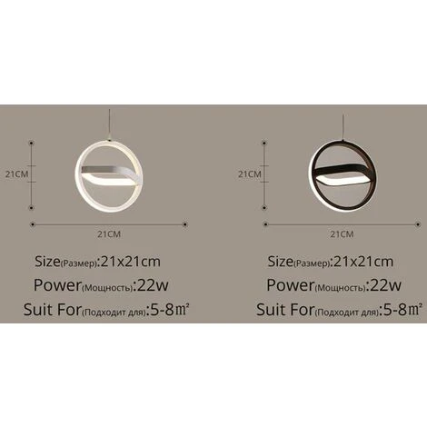 Bon marché 🥰 GOECO Moderne LED Lustre Suspension Lampe Pour La Maison Salon Salle à Manger Chambre Cuisine Café Rond Carré Lampe Suspension Luminaire 🤩 5 Bon marché 🥰 GOECO Moderne LED Lustre Suspension Lampe Pour La Maison Salon Salle à Manger Chambre Cuisine Café Rond Carré Lampe Suspension Luminaire 🤩 – Image 5