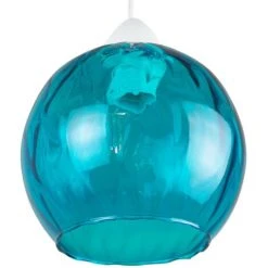 Acheter ⭐ COREP Suspension Boule Verre Bleu Turquoise Abat Jour Lustre Luminaire LED ✨ -Suspension Soldes 34952184 2