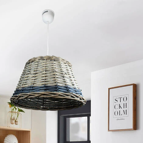 Tout neuf 🔔 COREP Grand Abat Jour Supendu En Rotin Luminaire Suspension Vintage 😀 3 Tout neuf 🔔 COREP Grand Abat Jour Supendu En Rotin Luminaire Suspension Vintage 😀 – Image 3