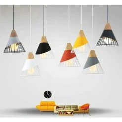 Meilleure affaire 🎁 THSINDE Rétro Metal Suspension En Métal Cage E27 Eclairage De Plafond Industrielle Lustre Lampe Vintage Pendante Lumière Plafonnier Noir ✨