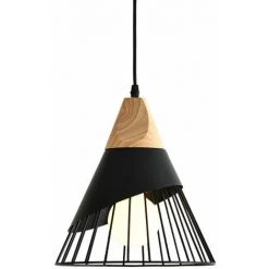 Meilleure affaire 🎁 THSINDE Rétro Metal Suspension En Métal Cage E27 Eclairage De Plafond Industrielle Lustre Lampe Vintage Pendante Lumière Plafonnier Noir ✨ -Suspension Soldes 35161252 4