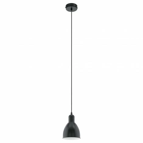 Le moins cher ✨ Eglo Suspension, E27 Style Industriel Priddy Métal Noir 1 X 60 W EGLO ✨ 3 Le moins cher ✨ Eglo Suspension, E27 Style Industriel Priddy Métal Noir 1 X 60 W EGLO ✨ – Image 3