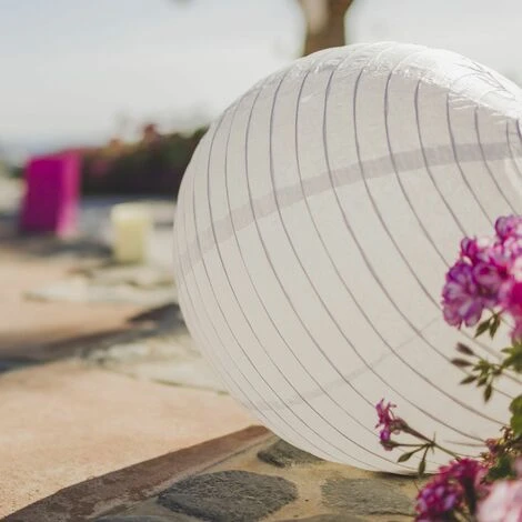 Meilleure vente ❤️ SKY LANTERN Lot De 12 Boules Japonaises 15/20/25/30cm - Blanc ⌛ 4 Meilleure vente ❤️ SKY LANTERN Lot De 12 Boules Japonaises 15/20/25/30cm - Blanc ⌛ – Image 4