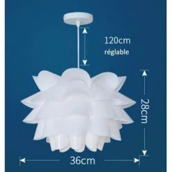 Les meilleures critiques de ❤️ XICHAO - Lustre Plafond Pendentif La Forme Du Lotus Assemblé 36*28cm Puzzle Lumières Suspension Pour Chambre ⌛ -Suspension Soldes 36532980 3