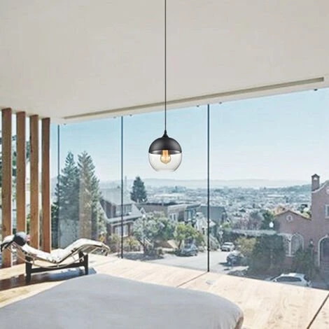 Meilleure affaire ⌛ STOEX Suspension Sphérique En Verre Contemporain Luminaire Lampe Suspendu Design Corde Ajustable Salle à Manger Chambre à Coucher Bureau Salon Bar Café (Noir, Ampoules Non Inclus) 👍 2 Meilleure affaire ⌛ STOEX Suspension Sphérique En Verre Contemporain Luminaire Lampe Suspendu Design Corde Ajustable Salle à Manger Chambre à Coucher Bureau Salon Bar Café (Noir, Ampoules Non Inclus) 👍 – Image 2