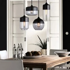 Meilleure affaire ❤️ STOEX 4x Suspension Cylindre Allongé En Verre Contemporain Luminaire Lampe Suspendu Design Corde Ajustable Salle à Manger Chambre à Coucher Bureau Salon Bar Café (Noir, Ampoules Non Inclus) 🛒 6 Meilleure affaire ❤️ STOEX 4x Suspension Cylindre Allongé En Verre Contemporain Luminaire Lampe Suspendu Design Corde Ajustable Salle à Manger Chambre à Coucher Bureau Salon Bar Café (Noir, Ampoules Non Inclus) 🛒 -Suspension Soldes 36943371 2