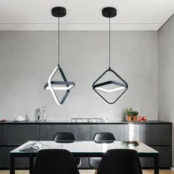 Budget 🌟 GOECO Lampe à Suspension LED Moderne Pour Lit 1 Place 20 W à Intensité Variable Pour Chambre à Coucher Et Salon ⌛ -Suspension Soldes 36944997 3