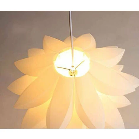 Acheter 🧨 GOECO DIY Abat-jour Lampe Suspension Lustre De Fleur Lotus Kit Avec Montage Diamètre 45cm Avec 48pcs Feuilles 🤩 2 Acheter 🧨 GOECO DIY Abat-jour Lampe Suspension Lustre De Fleur Lotus Kit Avec Montage Diamètre 45cm Avec 48pcs Feuilles 🤩 – Image 2