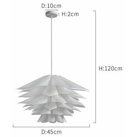Acheter 🧨 GOECO DIY Abat-jour Lampe Suspension Lustre De Fleur Lotus Kit Avec Montage Diamètre 45cm Avec 48pcs Feuilles 🤩 5 Acheter 🧨 GOECO DIY Abat-jour Lampe Suspension Lustre De Fleur Lotus Kit Avec Montage Diamètre 45cm Avec 48pcs Feuilles 🤩 – Image 5