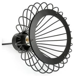 De gros ❤️ YONGQING Rétro Metal Suspension Noir Cage Industriel Vintage Suspensions Luminaire Métal Retro Antique Suspensions Luminaire Cage Culot E27 Plafonnier Luminaire - Noir 🎉 -Suspension Soldes 37658145 3