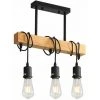 Vente flash ✔️ GOECO Suspension Luminaire Vintage, Plafonnier Industriel, Réglable Lustre En Bois Pour Salle à Manger, Salon, 3 Lumières E27 (Ampoule Non Incluse) 🎉