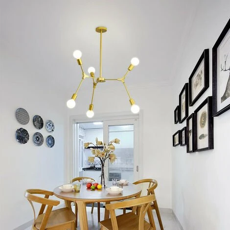 Meilleur prix ✨ GOECO Lustre Plafonnier E27 6 Lumières Lustre Plafonnier Or Avec Bras Lumineux Ajustables Postuler à Salon Chambre Salle à Manger Café Bar(Ne Comprend Pas L'ampoule) 🎁 2 Meilleur prix ✨ GOECO Lustre Plafonnier E27 6 Lumières Lustre Plafonnier Or Avec Bras Lumineux Ajustables Postuler à Salon Chambre Salle à Manger Café Bar(Ne Comprend Pas L'ampoule) 🎁 – Image 2