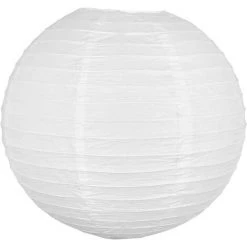 Offres ⭐ TRIOMPHE Lampion Boule Papier 40 CM Blanc - Lanterne Japonaise Papier - Lanterne Chinoise En Papier Pour Mariage Baby Shower Et Autre Célébrations Champetre Boheme Ou Romantique ⌛