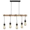 Top 10 ✨ AUTRES DETROIT Suspension Industrielle 5 Tetes En Bois - 7 X 90 X H150 - Noir - Ampoules Décoratives E27 40W Fournies 🎁
