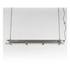 Meilleure vente ✨ ZUIVER Suspension 130x14x10 Cm En Verre Et Nickel Gris - GTA 🎁