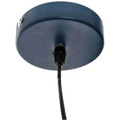 Remise ✨ Atmosphera - Luminaire Suspension En Métal Bleu Et Bois D 31 Cm - Bleu ✨ -Suspension Soldes 40330132 4