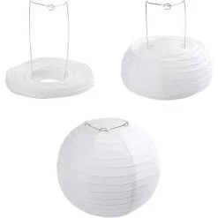 Sortie 🌟 VERSAILLESFR Boule Papier Japonaise 16 Paquets Lampions Blancs, Tailles Assorties, Décoratifs En Papier, Boule Chinoise Décorations à Suspendre Papier Lanternes Lampes Pour La Décoration De La Maison, Les Fêtes, Et Les Mariages 🧨 -Suspension Soldes 40503433 3