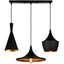 Nouveau ✨ AXHUP Lustre Suspension 3 Lampes En Barre Noir Suspension Luminaire Décoration Pour Restaurant Bar Bar Maison 😍