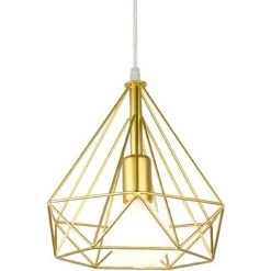 Coupon 🤩 STOEX Vintage Suspension Industrielle Lustre Abat-jour Éclairage Douille E27 Edison Plafonnier Métal Ø25cm, Or (Sans Ampoule) 👍