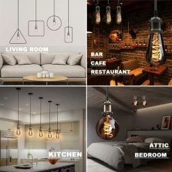 Coupon ❤️ STOEX Lot De 6 Vintage LED Lighting E27 Edison Douille Ampoule Support De Lampe Suspension Plafonnier Vis Ampoule Rétro Adaptateur Socket , Noir Clair 🌟 -Suspension Soldes 42692216 4