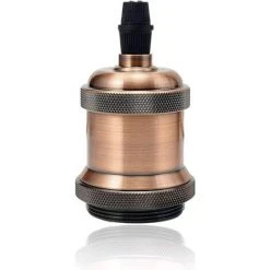 De gros 😀 STOEX Vintage LED Lighting E27 Edison Douille Ampoule Support De Lampe Suspension Plafonnier Vis Ampoule Rétro Adaptateur Socket , Rouge Cuivré 👍