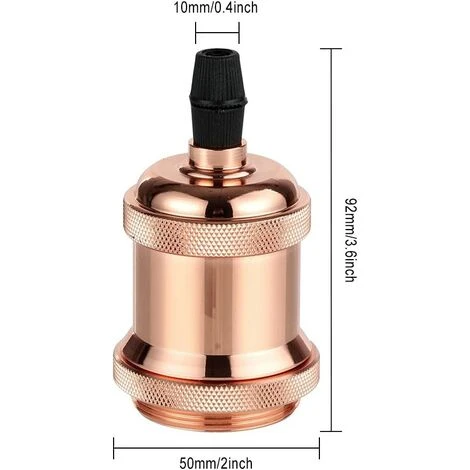 Meilleure vente 👏 STOEX Lot De 6 Vintage LED Lighting E27 Edison Douille Ampoule Support De Lampe Suspension Plafonnier Vis Ampoule Rétro Adaptateur Socket , Or Rose ✔️ 3 Meilleure vente 👏 STOEX Lot De 6 Vintage LED Lighting E27 Edison Douille Ampoule Support De Lampe Suspension Plafonnier Vis Ampoule Rétro Adaptateur Socket , Or Rose ✔️ – Image 3