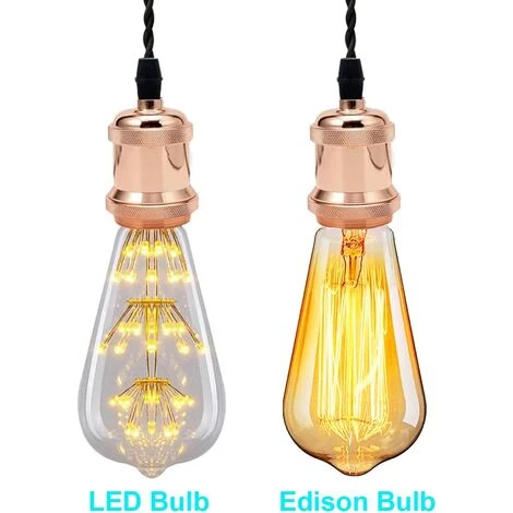 Meilleure vente 👏 STOEX Lot De 6 Vintage LED Lighting E27 Edison Douille Ampoule Support De Lampe Suspension Plafonnier Vis Ampoule Rétro Adaptateur Socket , Or Rose ✔️ 4 Meilleure vente 👏 STOEX Lot De 6 Vintage LED Lighting E27 Edison Douille Ampoule Support De Lampe Suspension Plafonnier Vis Ampoule Rétro Adaptateur Socket , Or Rose ✔️ – Image 4