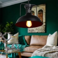 Tout neuf ❤️ AXHUP 2 Pack Ø33cm Lustre Suspension Design Industrielle Vintage Rétro Plafonnier Abat-jour En Métal Noir 🔔 8 Tout neuf ❤️ AXHUP 2 Pack Ø33cm Lustre Suspension Design Industrielle Vintage Rétro Plafonnier Abat-jour En Métal Noir 🔔 -Suspension Soldes 42721485 4