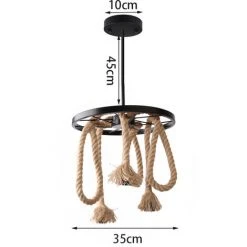 Bon marché 👏 AXHUP Lustre à Roue 3 Lumimières 35cm Plafonnier Eclairage Industrielle Noir 💯 -Suspension Soldes 42721535 5