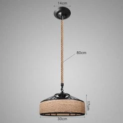 Acheter ✔️ AXHUP 30cm Lustre Suspension En Corde De Chanvre E27 Rétro Plafonnier Luminaire Pour Café Restaurant Café Couloir ✔️ 9 Acheter ✔️ AXHUP 30cm Lustre Suspension En Corde De Chanvre E27 Rétro Plafonnier Luminaire Pour Café Restaurant Café Couloir ✔️ -Suspension Soldes 42904030 5