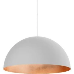 Remise 🔥 LUMICOM VENICE BLANC SUSPENSION Ø 40 Blanc/feuille De Cuivre ⭐