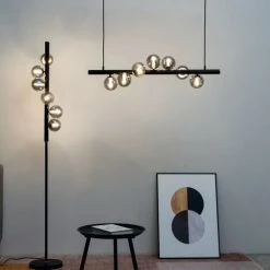Meilleure vente ✨ KOSILUM Grande Suspension élégante à 7 Verres Fumés - Nizzalo - Argenté / Chromé ✨ -Suspension Soldes 43007446 4