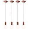 Meilleur prix 🥰 AXHUP Suspension Luminaire Filaire Design Simple Modern Lustre Suspendue Or Rose Lot De 4 🎁