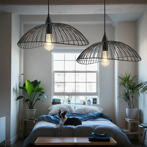 Promo 🌟 AXHUP 50cm Plafonnier Lustre Suspension Industrielle Vintage Rétro E27 Luminaire Salle à Manger Chambre Couloir ⭐ 3 Promo 🌟 AXHUP 50cm Plafonnier Lustre Suspension Industrielle Vintage Rétro E27 Luminaire Salle à Manger Chambre Couloir ⭐ – Image 3