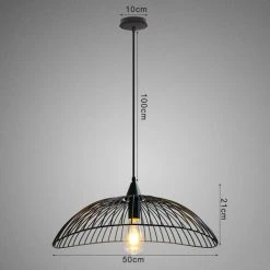 Promo 🌟 AXHUP 50cm Plafonnier Lustre Suspension Industrielle Vintage Rétro E27 Luminaire Salle à Manger Chambre Couloir ⭐ 9 Promo 🌟 AXHUP 50cm Plafonnier Lustre Suspension Industrielle Vintage Rétro E27 Luminaire Salle à Manger Chambre Couloir ⭐ -Suspension Soldes 43144080 5