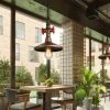 Acheter ✨ AXHUP Suspension Lustre Vintage Industrielle E27 Fer Luminaire Tuyau D'eau Bronze Plafonnier Eclairage Pour Bar Café Restaurant ⭐