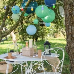 Promo 🔥 SKY LANTERN 12x Lanterne Papier 30 Cm Bleu Roi - Suspension Boule Papier 30 Cm (12'') Type Lanterne Japonaise Pour Decoration Mariage - 12 Pièces - Le Must De La Gamme De Lampions Papier - Notice En Français. - Bleu Roi ✨ -Suspension Soldes 43703567 3