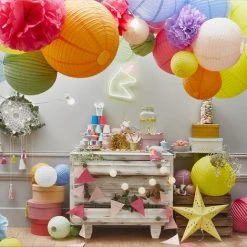 Promo 🔥 SKY LANTERN 12x Lanterne Papier 30 Cm Bleu Roi - Suspension Boule Papier 30 Cm (12'') Type Lanterne Japonaise Pour Decoration Mariage - 12 Pièces - Le Must De La Gamme De Lampions Papier - Notice En Français. - Bleu Roi ✨ -Suspension Soldes 43703567 5