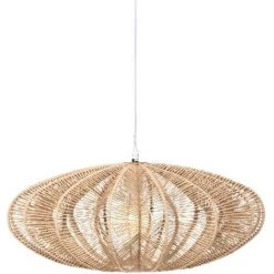 Tout neuf ✔️ Suspension Papier Tery Nature D 57 Cm - Atmosphera - Beige 🎉 -Suspension Soldes 44261912 2