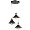 Meilleure affaire 🛒 GOECO Lustre Industriel Vintage 3 Lumiere Suspension Industrielle Design Vintage Industriel Lustre Plafond Industriel E27, Max 60W, Ø220MM, Avec 100NM Un Câble Réglable Pour Café Cuisine Restaurant 🎉