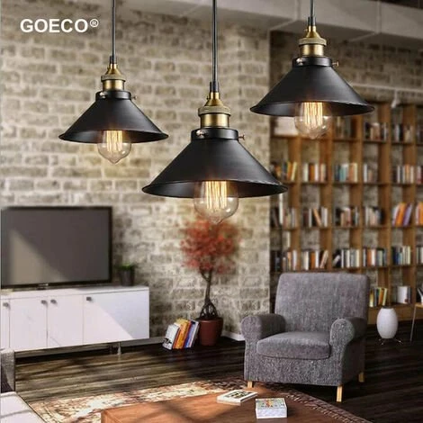 Meilleure affaire 🛒 GOECO Lustre Industriel Vintage 3 Lumiere Suspension Industrielle Design Vintage Industriel Lustre Plafond Industriel E27, Max 60W, Ø220MM, Avec 100NM Un Câble Réglable Pour Café Cuisine Restaurant 🎉 4 Meilleure affaire 🛒 GOECO Lustre Industriel Vintage 3 Lumiere Suspension Industrielle Design Vintage Industriel Lustre Plafond Industriel E27, Max 60W, Ø220MM, Avec 100NM Un Câble Réglable Pour Café Cuisine Restaurant 🎉 – Image 4
