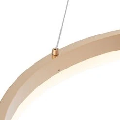 Meilleure affaire 🌟 QAZQA Anello - LED Dimmable Suspension Multiples Design Variateur Inclus - 1 Lumière - Ø 60 Cm - Doré/Laiton - Design - Éclairage Intérieur - Salon I Chambre I Cuisine I Salle à Manger - Doré/Laiton 🔥 -Suspension Soldes 44932839 3