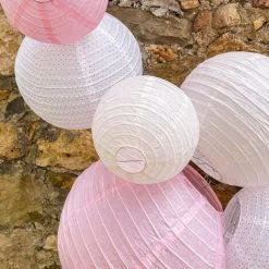 Meilleure vente 🎁 SKYLANTERN Boule Papier 30 Cm Collection Rose Gold Et Pois 🌟 -Suspension Soldes 45707120 3