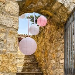 Meilleure vente 🎁 SKYLANTERN Boule Papier 30 Cm Collection Rose Gold Et Pois 🌟 -Suspension Soldes 45707120 4