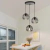 Meilleure vente 🎁 STOEX E27 Lustre Industriel Barre 3 Lampes Suspension Cage Contemporain Noir Pour Cuisine, Salle à Manger, Bar Noir 🎁